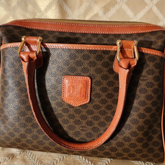 Authentic Celine Handbag Canvas PVC Brown Macadam - Picture 2 of 5